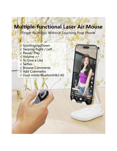 Ratón Aéreo Inalámbrico 3-Link D13PRO Touchpad Negro