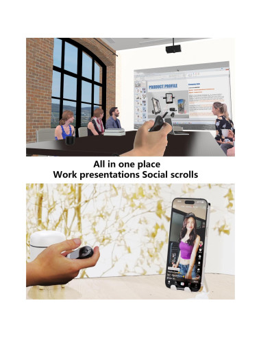 Ratón Aéreo Inalámbrico 3-Link D13PRO Touchpad Negro