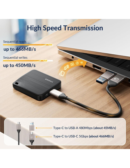 SSD Externo iDsonix 256GB USB 3.2 Portátil Alta Velocidad