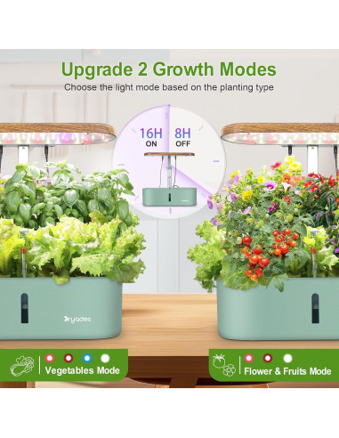 Sistema de Cultivo Hidropónico DRYADES 12 Cápsulas con Luz LED