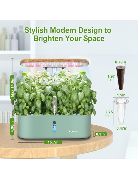 Sistema de Cultivo Hidropónico DRYADES 12 Cápsulas con Luz LED