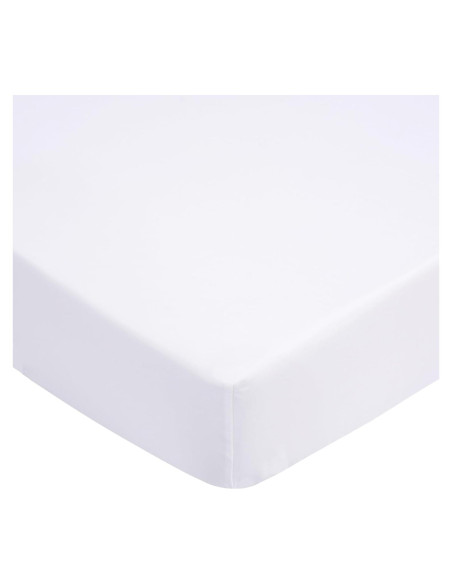 Sábana Ajustable para Cuna UOMNY Blanca 132x71 cm Poliester