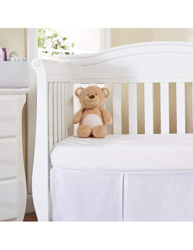 Sábana Ajustable para Cuna UOMNY Blanca 132x71 cm Poliester