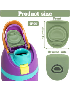 4 Tapones de Silicona TIMEDIARY para Botellas Owala 19-40oz 2
