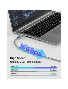 Cable USB C a Micro HDMI 0.91m 4K 60Hz RUIZHI trenzado 2