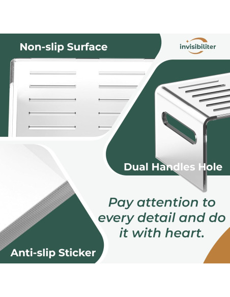 Escalón Acrílico Antideslizante Invisibiliter 35.1x24.9cm