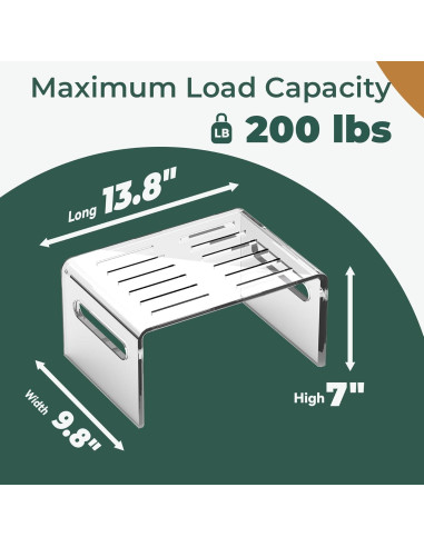 Escalón Acrílico Antideslizante Invisibiliter 35.1x24.9cm