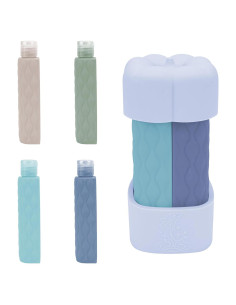 Botellas de viaje 4 en 1 ReignSword 60ml a prueba de fugas azul