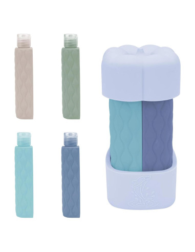 Botellas de viaje 4 en 1 ReignSword 60ml a prueba de fugas azul