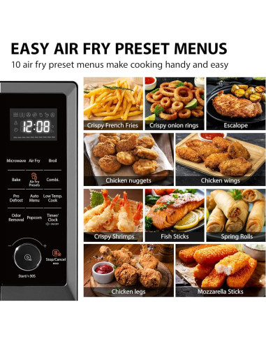 Horno Microondas TOSHIBA 8 en 1 Convección 1.0 Pies Cúbicos