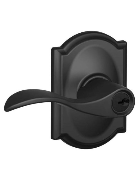 Palanca de Entrada con Llave SCHLAGE Camelot Negro Mate - 8 Unidades