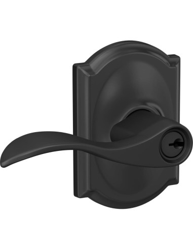 Palanca de Entrada con Llave SCHLAGE Camelot Negro Mate - 8 Unidades