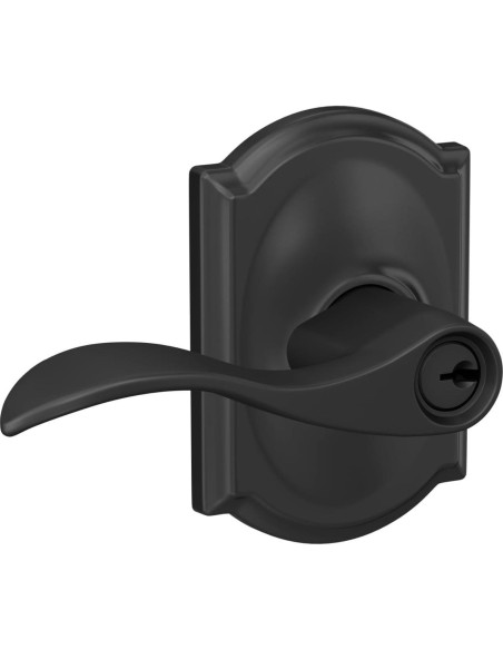 Palanca de Entrada con Llave SCHLAGE Camelot Negro Mate - 8 Unidades