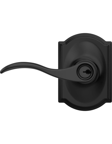 Palanca de Entrada con Llave SCHLAGE Camelot Negro Mate - 8 Unidades