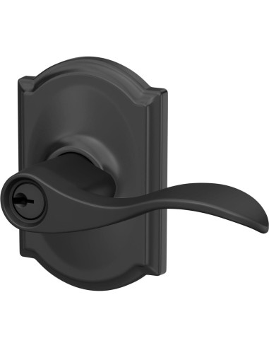 Palanca de Entrada con Llave SCHLAGE Camelot Negro Mate - 8 Unidades