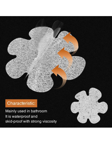 Pegatinas Antideslizantes Secopad 24 Piezas PEVA Transparentes