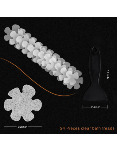 Pegatinas Antideslizantes Secopad 24 Piezas PEVA Transparentes
