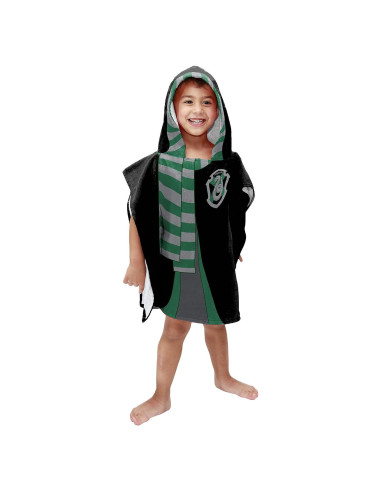 Poncho de Toalla con Capucha Harry Potter Slytherin 55.88 cm