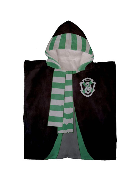 Poncho de Toalla con Capucha Harry Potter Slytherin 55.88 cm