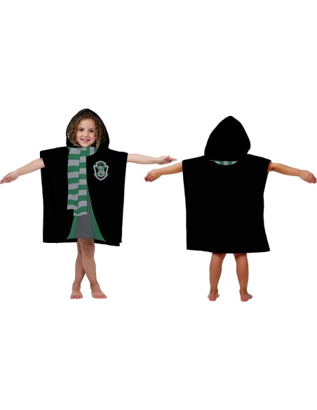 Poncho de Toalla con Capucha Harry Potter Slytherin 55.88 cm