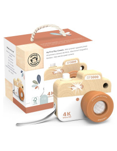 Cámara de Madera Speed Monkey para Niños con Lente Caleidoscopio