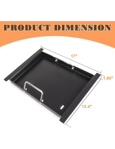 Repuesto de Plancha Media Ninja FlexFlame PG300 Acero Carbono 43.2x31.5cm 2