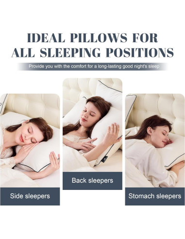 Almohada de Plumas de Pato Mosluna Reina 50x76 cm Suave