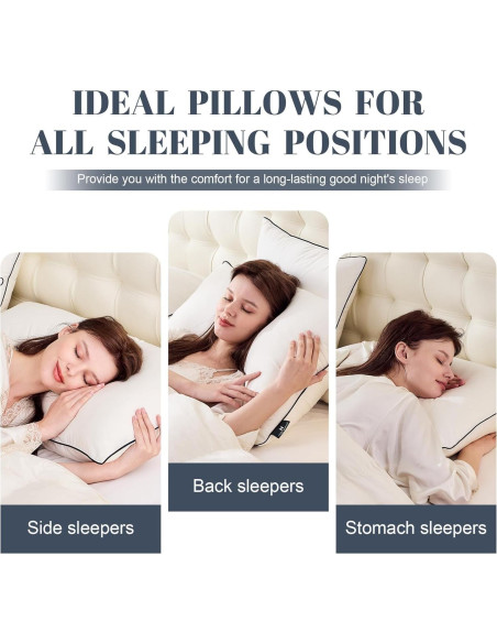 Almohada de Plumas de Pato Mosluna Reina 50x76 cm Suave