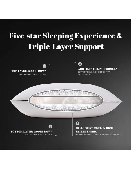 Almohada de Plumas de Pato Mosluna Reina 50x76 cm Suave