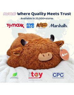 Vaca de Peluche con Peso Mewaii 1.81 kg 58 cm Marrón 2