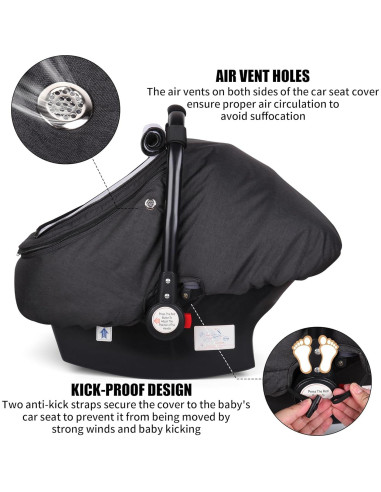 Cubierta de Asiento de Coche Rquite para Bebé - Impermeable y Aislante