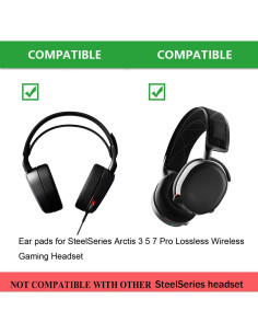 Almohadillas de Reemplazo Defean para SteelSeries Arctis 1/3/5/7/9 - Negro 2