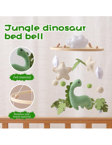 Móvil de Cuna Dinosaurio GOODMOM - Hecho a Mano, Musical