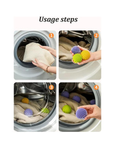 Conjunto 3 Bolas de Lavandería Reutilizables OENZH Verde 2