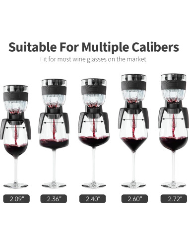 Aerador de Vino Ourokhome - Vertedor Premium Negro 249g