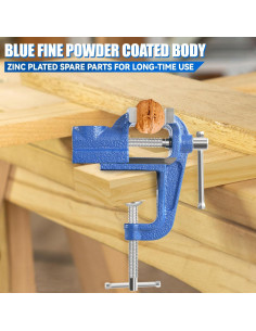 Mini Tornillo de Banco COGNATIVE 5.08 cm Azul Portátil 2