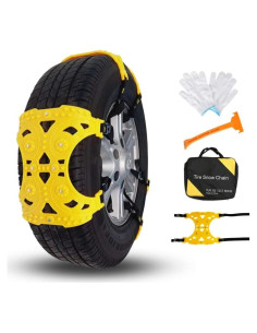Cadenas de Nieve Jeremywell 6 PCS Universales para Neumáticos 165-275mm
