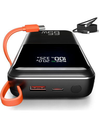 Cargador Portátil 65W Feidyns 27,000mAh USB-C Carga Rápida