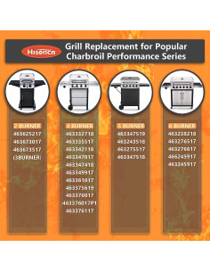 Piezas de Repuesto Parrilla Charbroil 2 Quemadores Acero Inoxidable 2