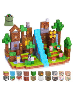 123 Bloques Magnéticos Gleamkid Castillo del Bosque Juguete STEM