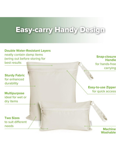 Bolsa Impermeable Haakaa para Bebé 320x370mm Beige