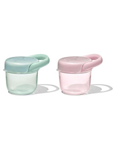 Taza de Snack OXO Tot con Tapa - 2 Unidades, Opal y Flor