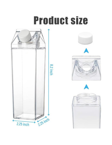 Paquete de 2 Botellas de Agua Reutilizables Canumer 500ml