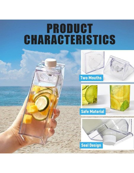 Paquete de 2 Botellas de Agua Reutilizables Canumer 500ml