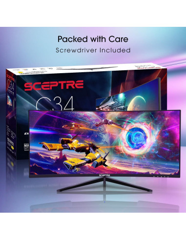 Monitor Curvo de Juegos Sceptre 30" 2560x1080 200Hz HDMI