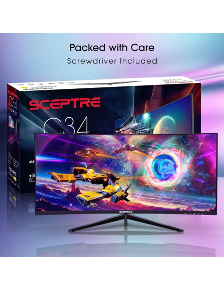 Monitor Curvo de Juegos Sceptre 30" 2560x1080 200Hz HDMI