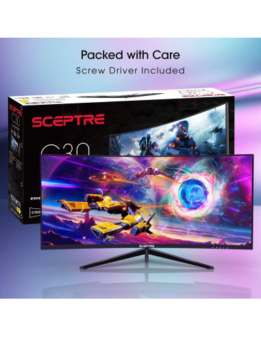 Monitor Curvo de Juegos Sceptre 30" 2560x1080 200Hz HDMI