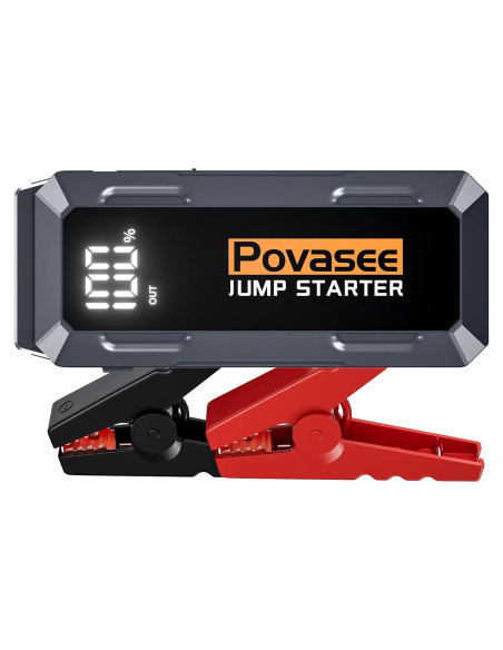 Arrancador de Salto Povasee A20 4000A 12V con Pantalla LCD