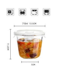 Contenedor de Almacenamiento de Sopa de Vidrio 680 ml - 2 Paquete 2