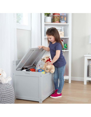 Cofre de Juguetes de Madera Melissa & Doug, Gris, 233.5L